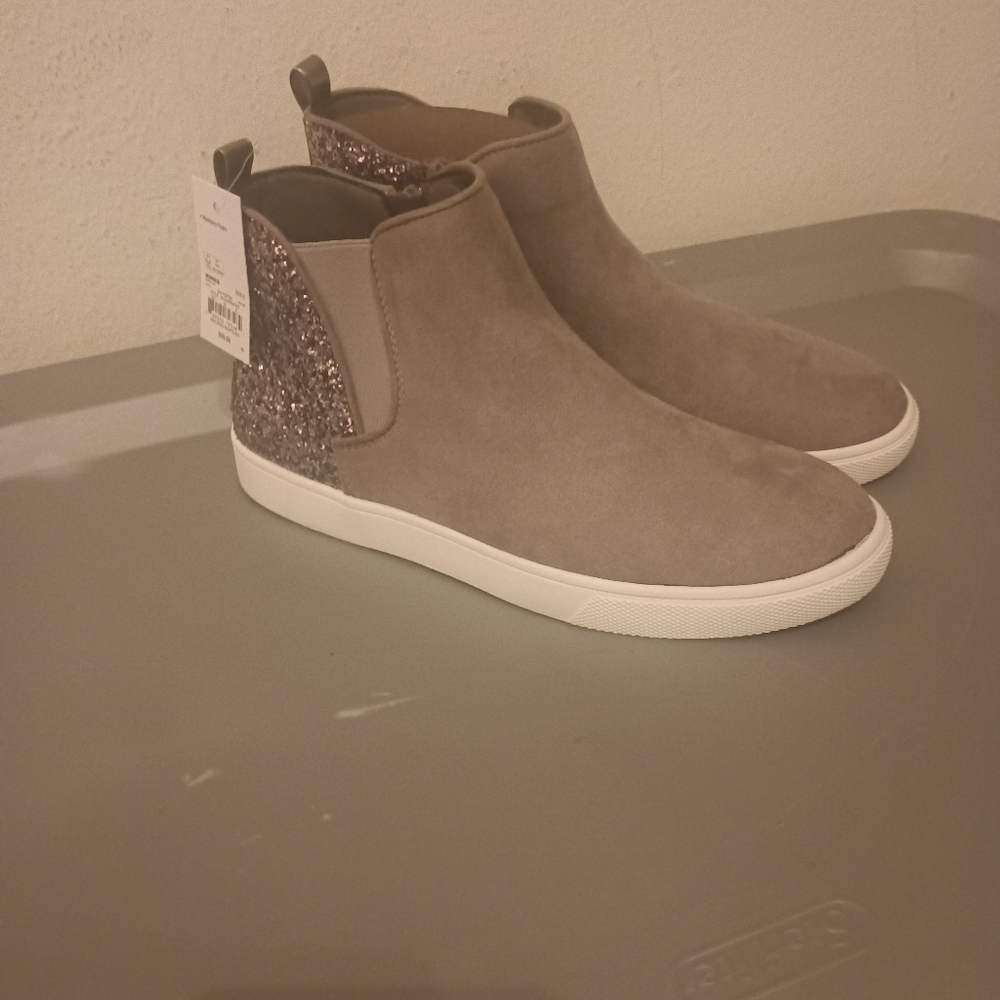 Girls Suede Ankle Boots - Gray Size 6y